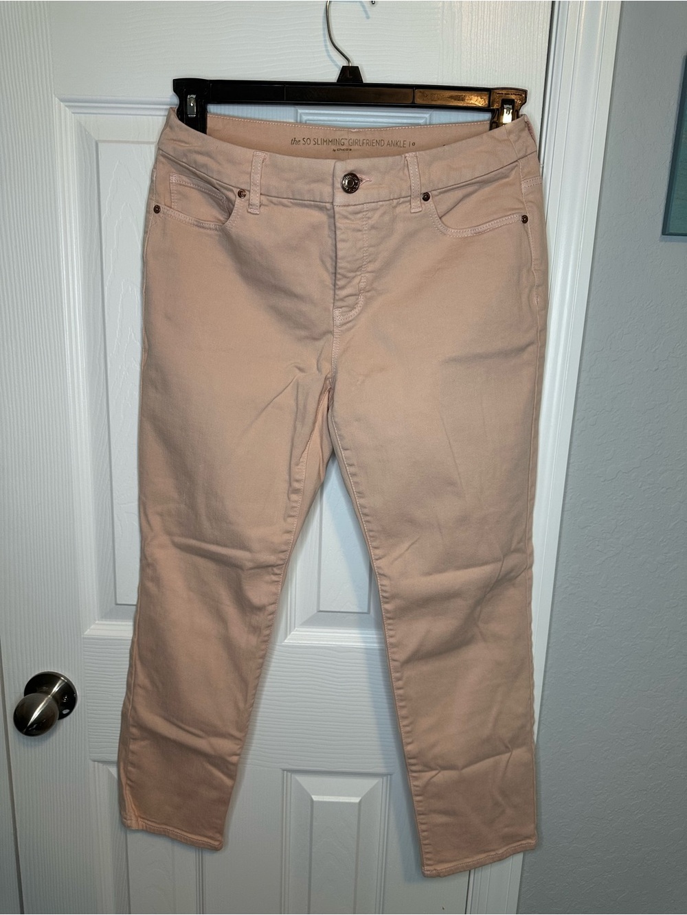 Chico's Slim Girlfriend Ankle Jeans - Pale Blush